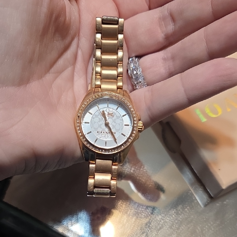 Coach RoseGold Women's Watch with White Dial